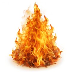 fire flames isolated on white background