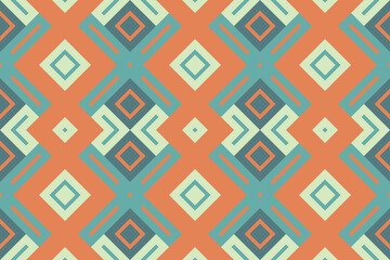 Ikat Paisley Pattern Embroidery Background. Ikat Aztec Geometric Ethnic Oriental Pattern traditional.aztec Style Abstract Vector illustration.design for Texture,fabric,clothing,wrapping,sarong.