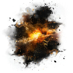 Infinite Space Dust Explosion on white background