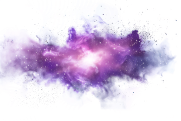 Infinite Space Dust Explosion on white background