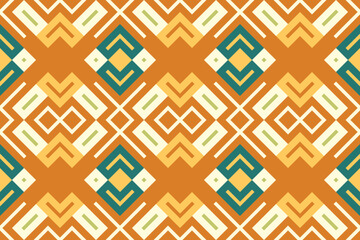 Ikat Paisley Pattern Embroidery Background. Ikat Designs Geometric Ethnic Oriental Pattern traditional.aztec Style Abstract Vector illustration.design for Texture,fabric,clothing,wrapping,sarong.