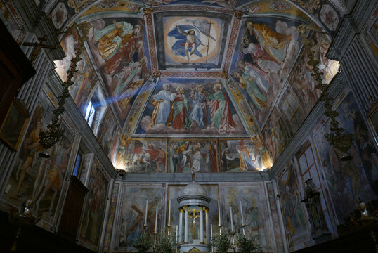 Baroque Church of San Martino in Castello Valsolda, Italy
