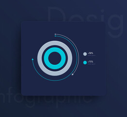 Modern infographic vector elements for business brochures. Use in website, corporate brochure, advertising and marketing. Pie charts, line graphs
