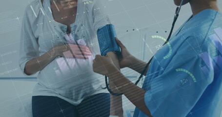 Image of data processing and statistics over and and and statistical glitch