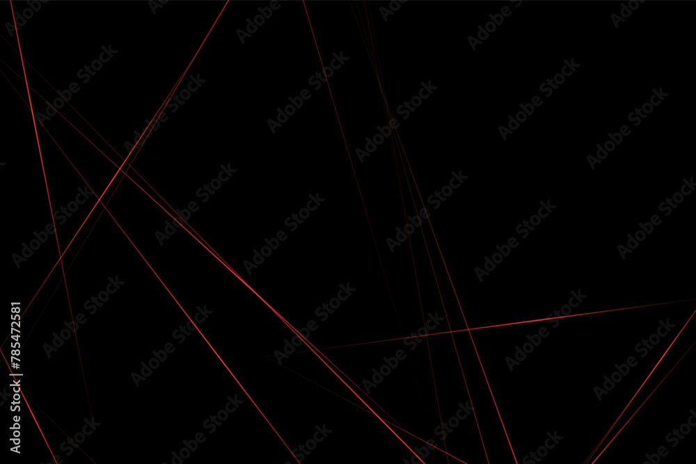 Wall mural Abstract black with red lines, triangles background modern design. Vector illustration EPS 10.