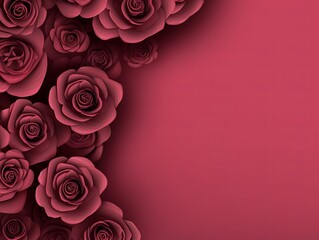 Rose canvas texture background, top view. Simple and clean wallpaper with copy space area for text or design