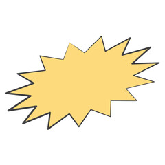 Simple Comic Explosion Shape Effect Text Box