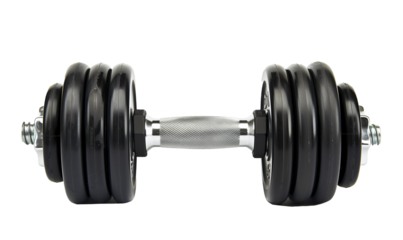 Gym weights on transparent background.