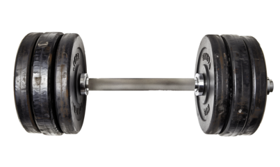 Gym weights on transparent background.