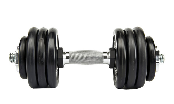 Gym weights on transparent background.