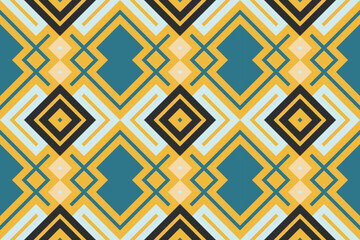 Ikat Damask Embroidery Background. Ikat Seamless Geometric Ethnic Oriental Pattern Traditional. Ikat Aztec Style Abstract Design for Print Texture,fabric,saree,sari,carpet.