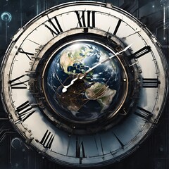 지구와 시계 