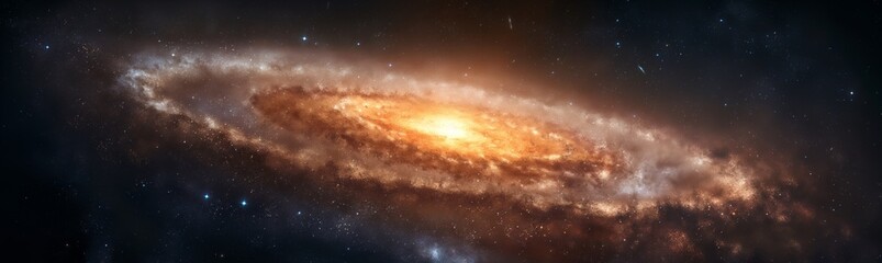 Majestic image capturing the vastness of a spiral galaxy amidst the boundless universe - obrazy, fototapety, plakaty