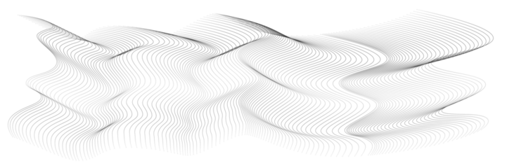 Flowing dots particles wave pattern 3D curve halftone black gradient curve shape isolated on white background. Vector in concept of technology, science, music, modern.