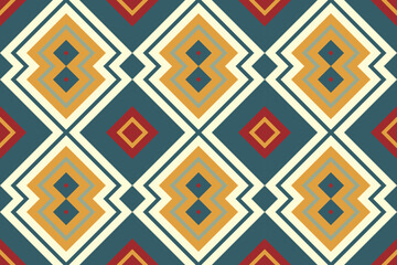 Motif Ikat Seamless Pattern Embroidery Background. Ikat Texture Geometric Ethnic Oriental Pattern Traditional. Ikat Aztec Style Abstract Design for Print Texture,fabric,saree,sari,carpet.