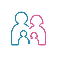 Family care logo template illustration design