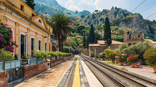 Taormina Italy  Taormina Giardini Naxos railway station