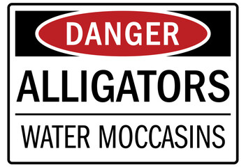 Beware of alligator sign