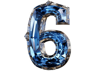 number six made of sapphire