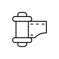 Film strip outline icons, minimalist vector illustration ,simple transparent graphic element .Isolated on white background