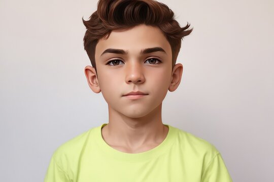 Boy with brown eyes and dark hair