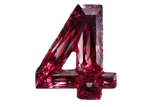 number four made of ruby