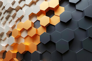 Beautiful abstract background using hexagonal elements AI-generated Image