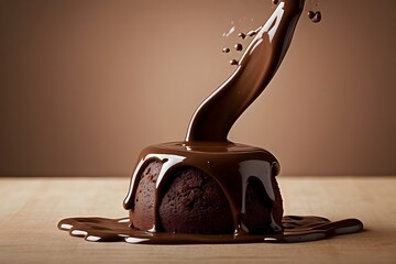 Delicious sweet cake chocolate cake