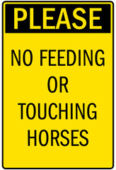 Do not feed animal warning sign