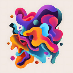 Colorful splashes on abstract background