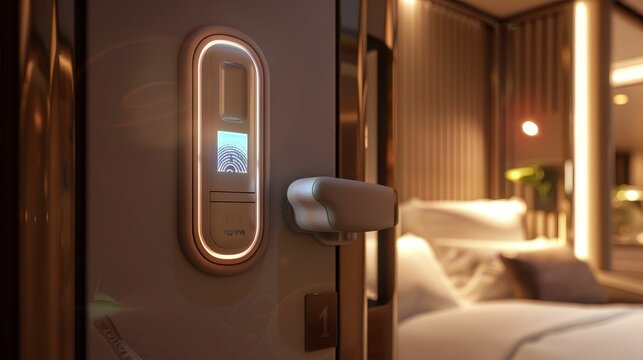 Cruise ship cabin access via fingerprint, luxury travel, personalized