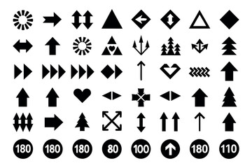 Arrows set of black icons. Arrow icon. Arrow vector collection. Arrow. Cursor. Modern simple arrows. - obrazy, fototapety, plakaty