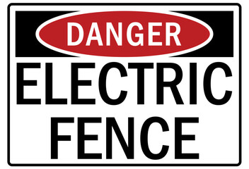 Farm safety sign electric fence