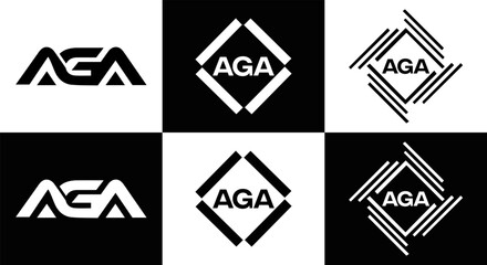 AGA logo. A G A design. White AGA letter. AGA, A G A letter logo design. Initial letter AGA linked circle uppercase monogram logo. A G A letter logo vector design. top logo, Most Recent, Featured,