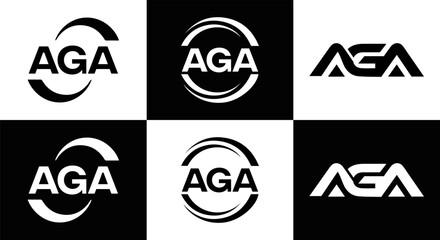 AGA logo. A G A design. White AGA letter. AGA, A G A letter logo design. Initial letter AGA linked circle uppercase monogram logo. A G A letter logo vector design. top logo, Most Recent, Featured,
