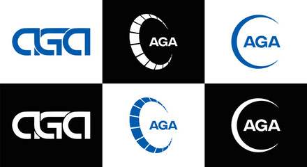 AGA logo. A G A design. White AGA letter. AGA, A G A letter logo design. Initial letter AGA linked circle uppercase monogram logo. A G A letter logo vector design. top logo, Most Recent, Featured,