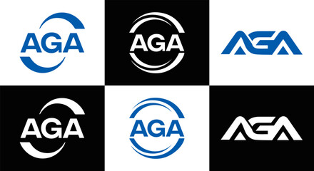 AGA logo. A G A design. White AGA letter. AGA, A G A letter logo design. Initial letter AGA linked circle uppercase monogram logo. A G A letter logo vector design. top logo, Most Recent, Featured,