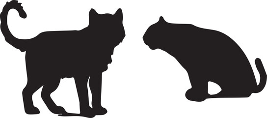 dog tiger black vector