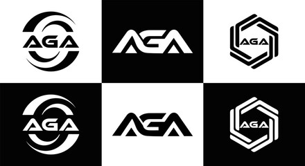 AGA logo. A G A design. White AGA letter. AGA, A G A letter logo design. Initial letter AGA linked circle uppercase monogram logo. A G A letter logo vector design. top logo, Most Recent, Featured,