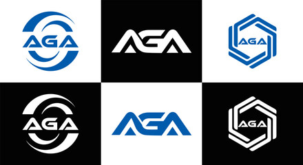 AGA logo. A G A design. White AGA letter. AGA, A G A letter logo design. Initial letter AGA linked circle uppercase monogram logo. A G A letter logo vector design. top logo, Most Recent, Featured,