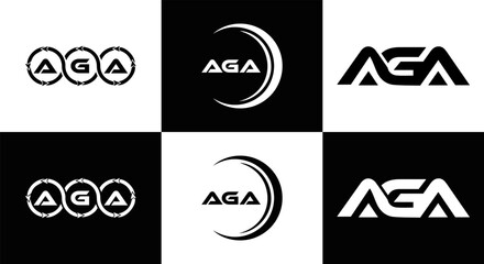 AGA logo. A G A design. White AGA letter. AGA, A G A letter logo design. Initial letter AGA linked circle uppercase monogram logo. A G A letter logo vector design. top logo, Most Recent, Featured,
