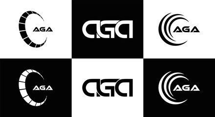 AGA logo. A G A design. White AGA letter. AGA, A G A letter logo design. Initial letter AGA linked circle uppercase monogram logo. A G A letter logo vector design. top logo, Most Recent, Featured,