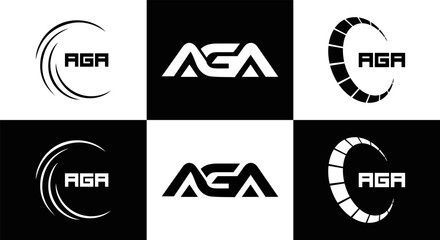 AGA logo. A G A design. White AGA letter. AGA, A G A letter logo design. Initial letter AGA linked circle uppercase monogram logo. A G A letter logo vector design. top logo, Most Recent, Featured,
