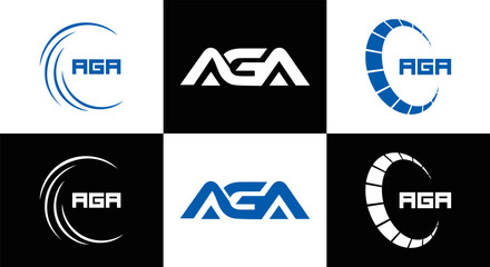 AGA logo. A G A design. White AGA letter. AGA, A G A letter logo design. Initial letter AGA linked circle uppercase monogram logo. A G A letter logo vector design. top logo, Most Recent, Featured,