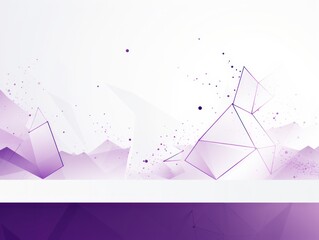Violet and white background vector presentation design, modern technology business concept banner template with geometric shape 