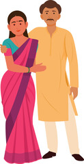 Indian couple in Indian traditional dress