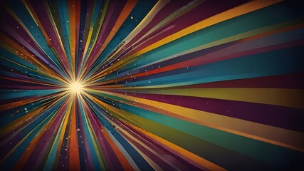 abstract colorful background stripes around a sunburst. vector background with an abstract line pattern of stars. Sunlight shining on ornamental elements. Illustration in vector format