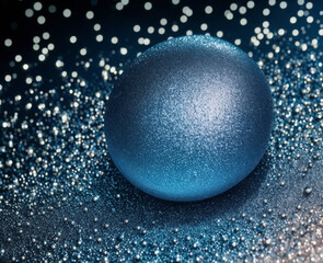 abstract background with blue  ball,  lights and shadow