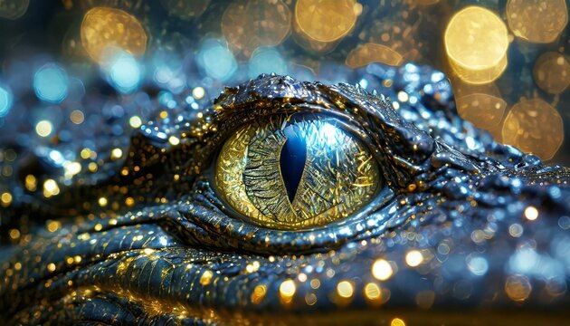 close up of a croc eye