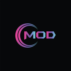 Letter MOD Logo Icon Vector Image Design For Company or Business
